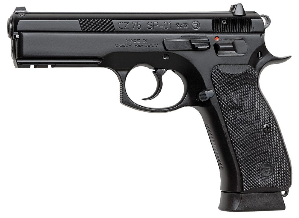 CZ 75 SP-01 9mm 4.6″ Barrel 18-Rounds Night Sights – 9mm