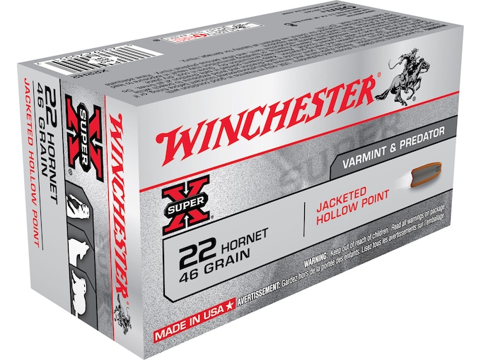 Order Winchester Super X 22 Hornet Ammo 46 Grain Jacketed Hollow Point  200 rounds Online