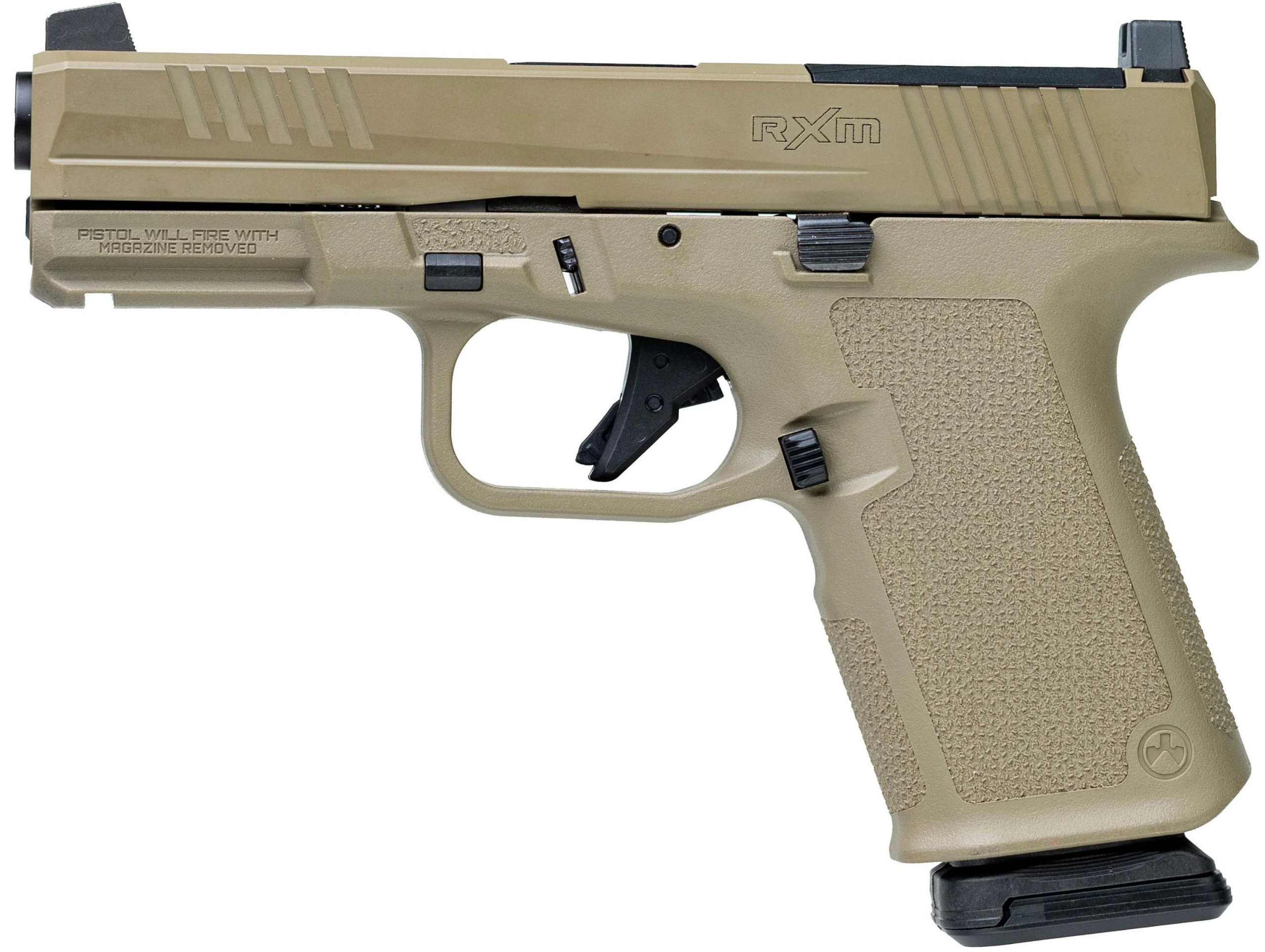 Ruger RXM Flat Dark Earth 9mm 4″ Barrel 15-Rounds Optics …